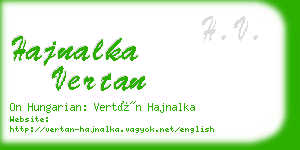 hajnalka vertan business card